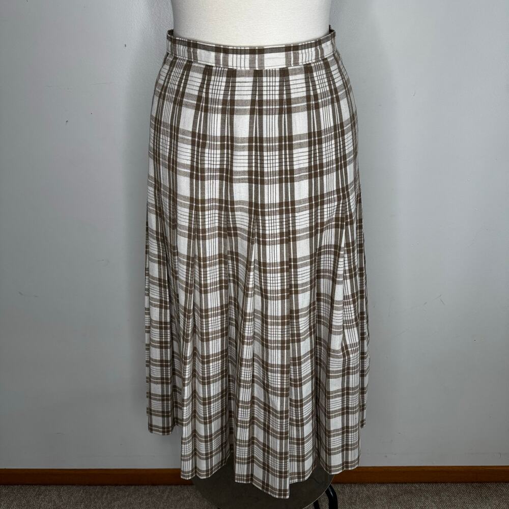 VINTAGE | Country Sophisticates Pendleton A-Line Pleated Plaid Skirt Size Medium